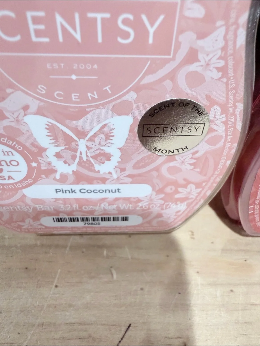 Scentsy Pink Coconut & Cinnamon Bear Wax Bar Duo - Pink & Red
